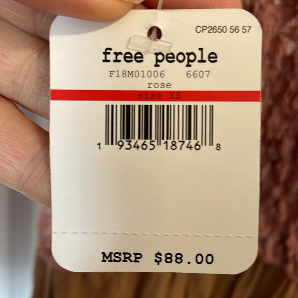 FREE PEOPLE ADELL TWO-TONED SLIP DRESS ROSE SIZE XS - Picture 9 of 12